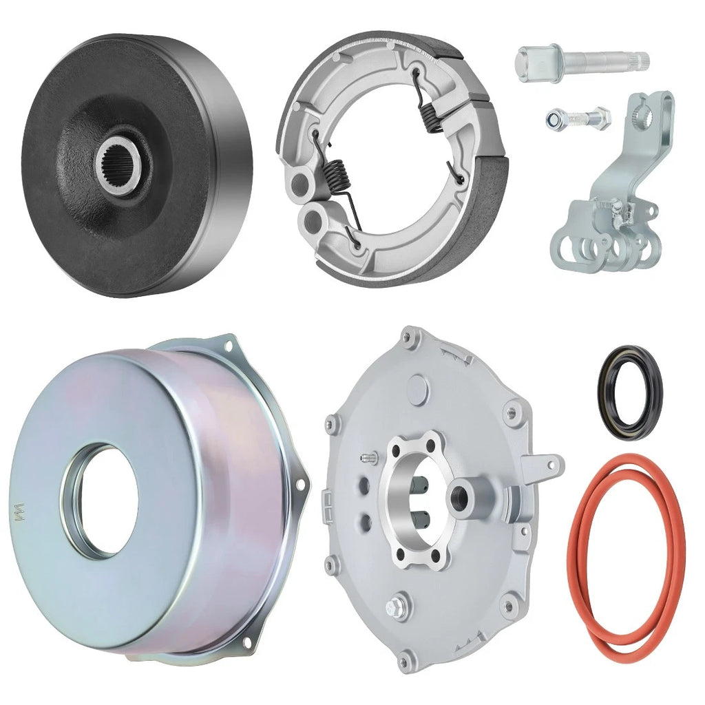Rear Brake Plate Cover Drum Shoes Kit for Yamaha Grizzly 350 (2007–2014)