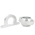 Steering Column Floor Mount for 2 Inch Swivel Base Key Lock (Polished Aluminum)