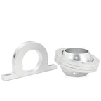 Steering Column Floor Mount for 2 Inch Swivel Base Key Lock (Polished Aluminum)