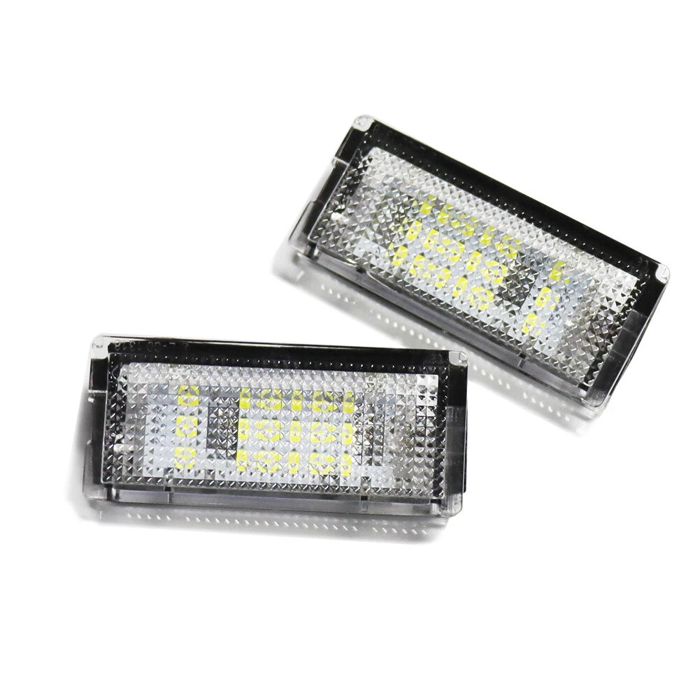 2X Full White LED License Plate Light Kit for BMW 320i 325i 330i (2006–2013)