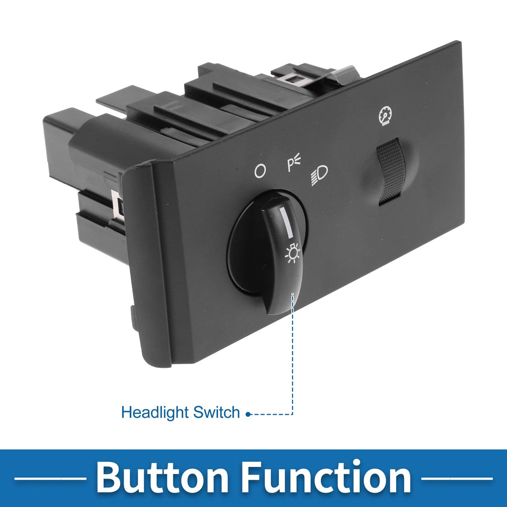 Headlight Switch for Ford F-250 Super Duty (2005–2007) No.5C3Z11654AAA Black