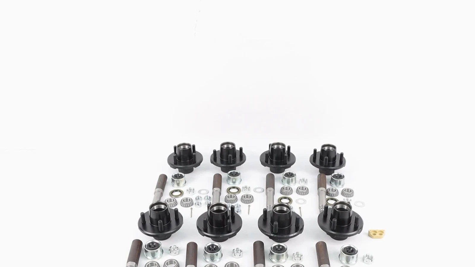 Set of 8 Trailer Axle Kits for 4 on 4" Bolt Idler Hub (RHD)