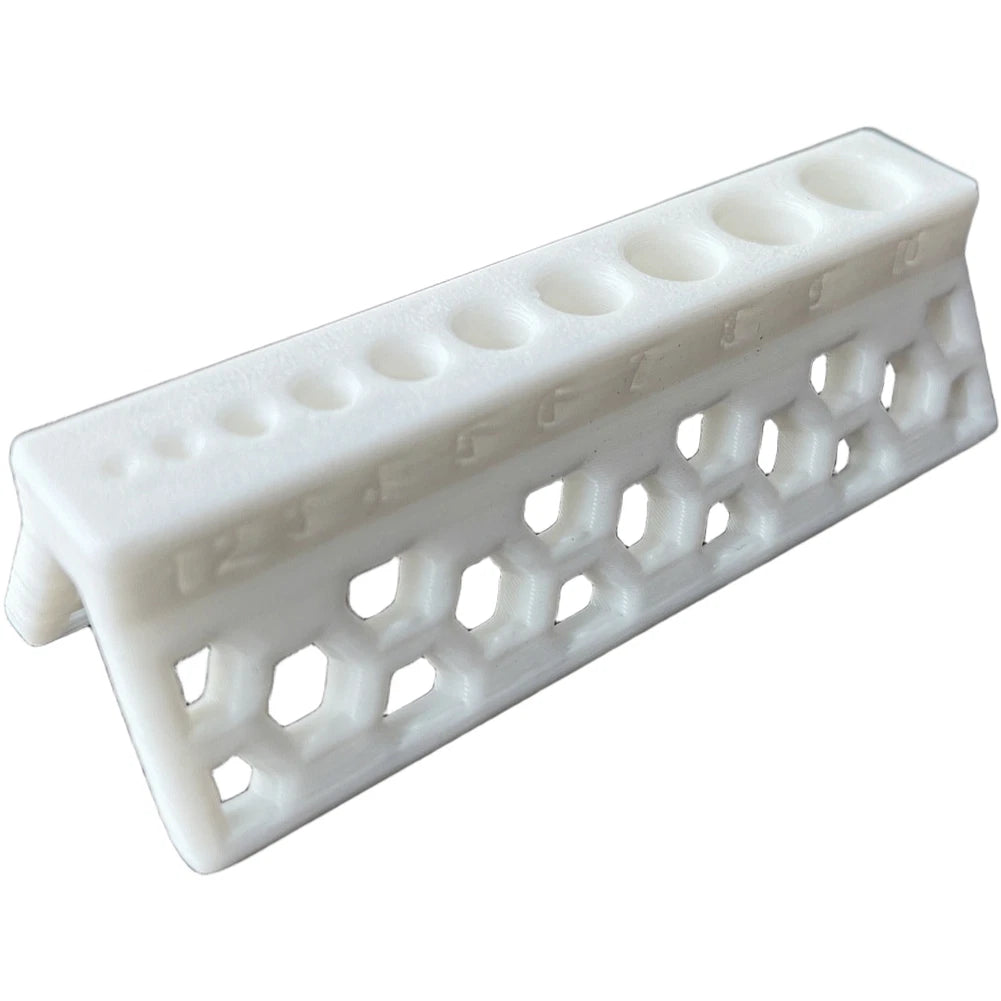 10 Hole Drill Guide for PVC Pipe - Plastic Drilling Template