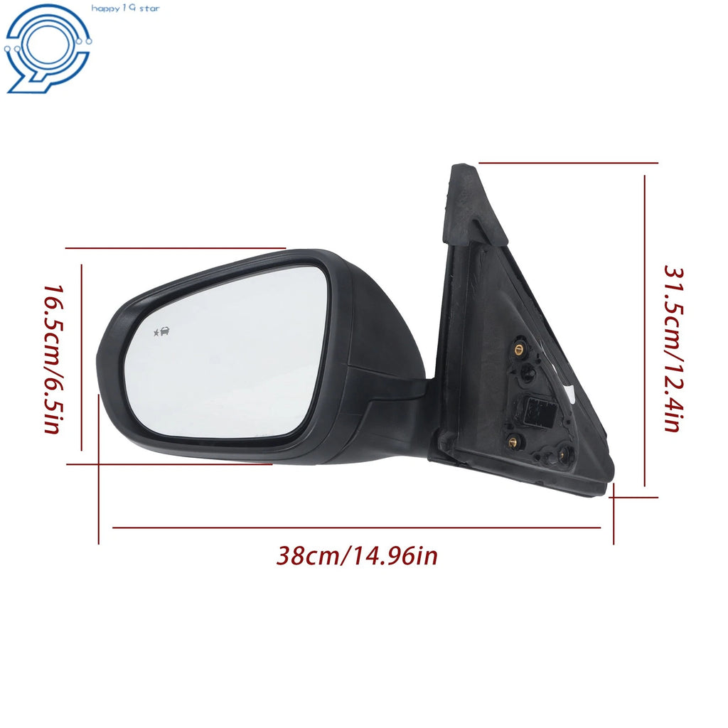 Side Mirror for Chevy Trailblazer LS (2021–2025) Left Textured with Blind Spot