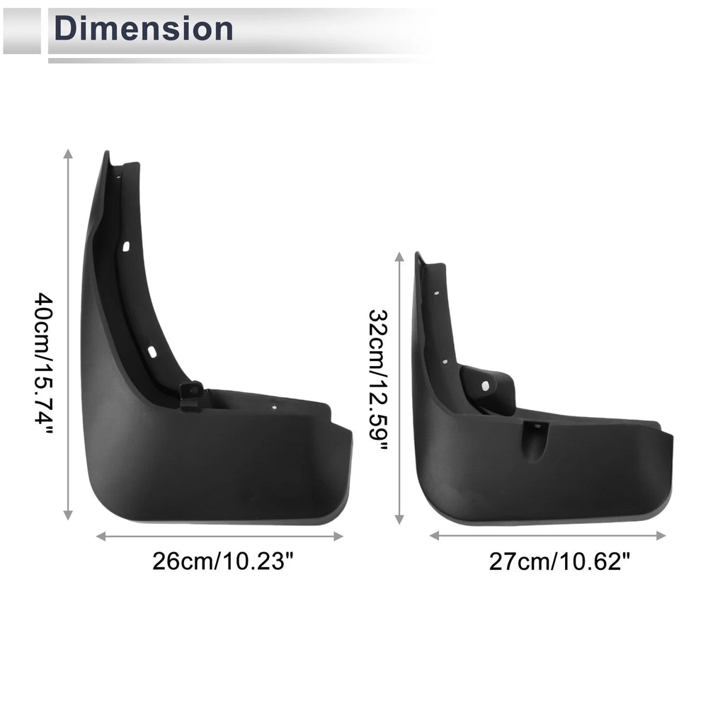 Set of 4 Mud Flaps Splash Guards for Audi Q7 (2016–2019)