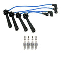 NGK 7mm Wire Set & 4 Ruthenium Spark Plugs for Kia Rio L4 DOHC (2001–2005)