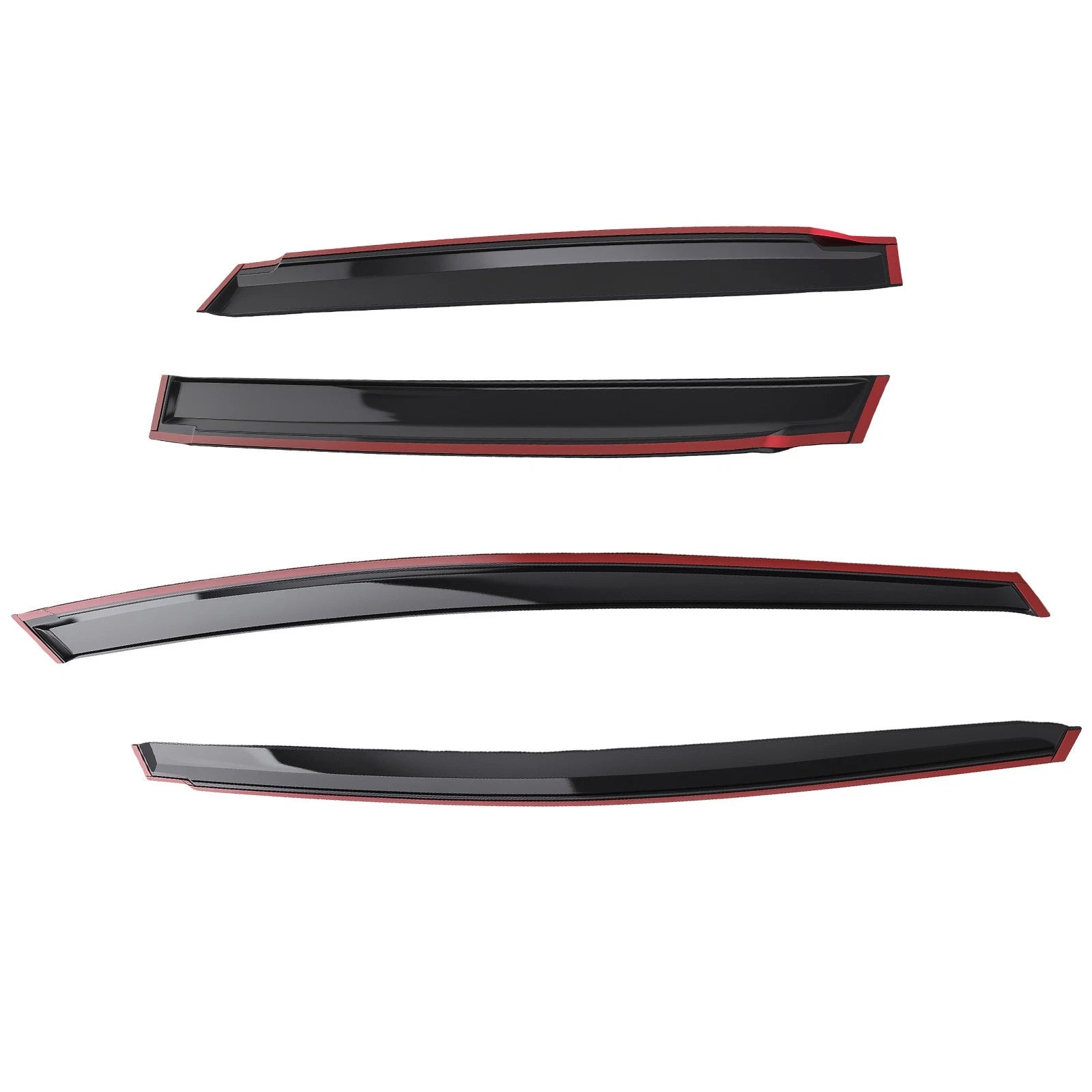 Set of 4 Window Rain Guards for Honda (2007–2008) Black Acrylic