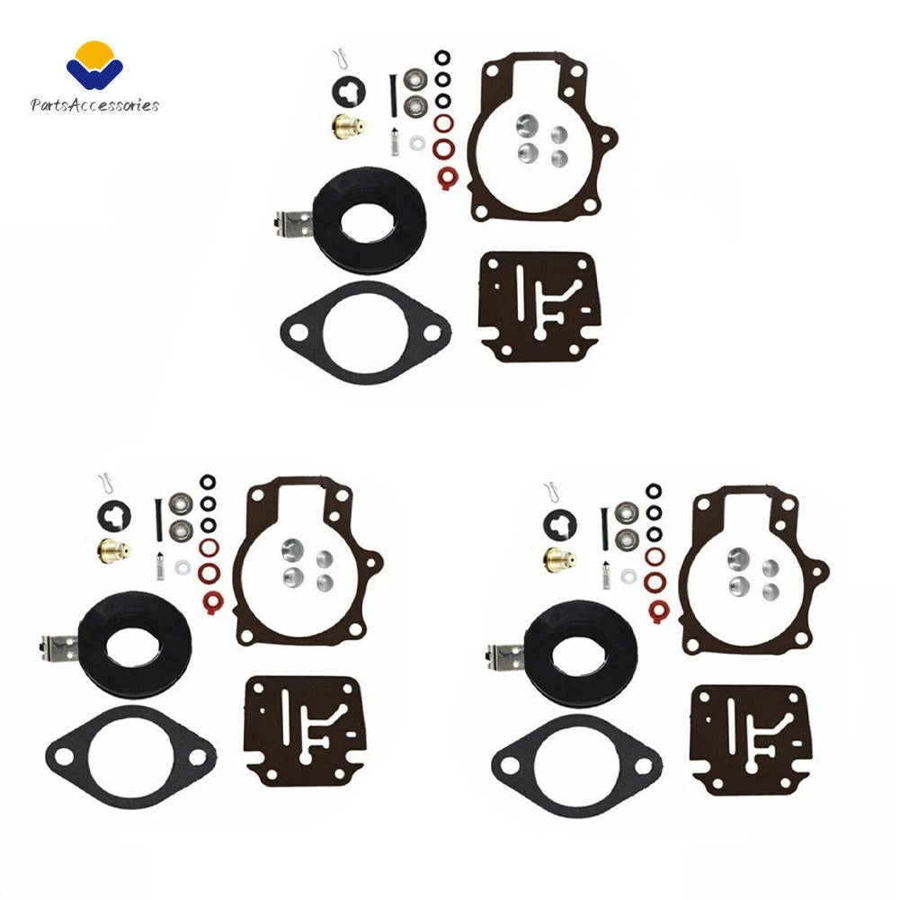 3X Carburetor Rebuild Repair Kit for Johnson Evinrude 18-40 HP