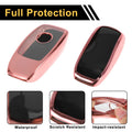 Rose Gold TPU Car Key Case for Mercedes Benz E Class (2017) - 3 Buttons