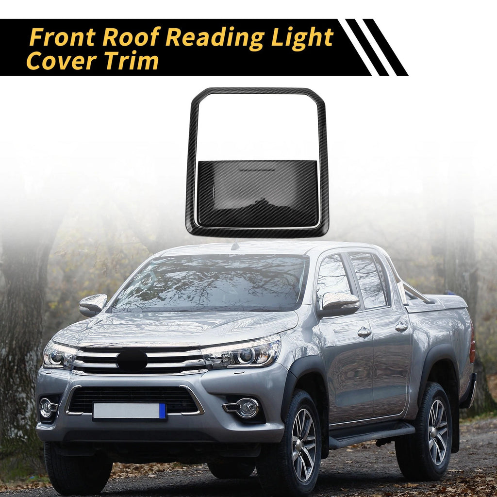 Set of 1 Carbon Fiber Roof Reading Light Cover Trim for Toyota Tundra (2022–2024)
