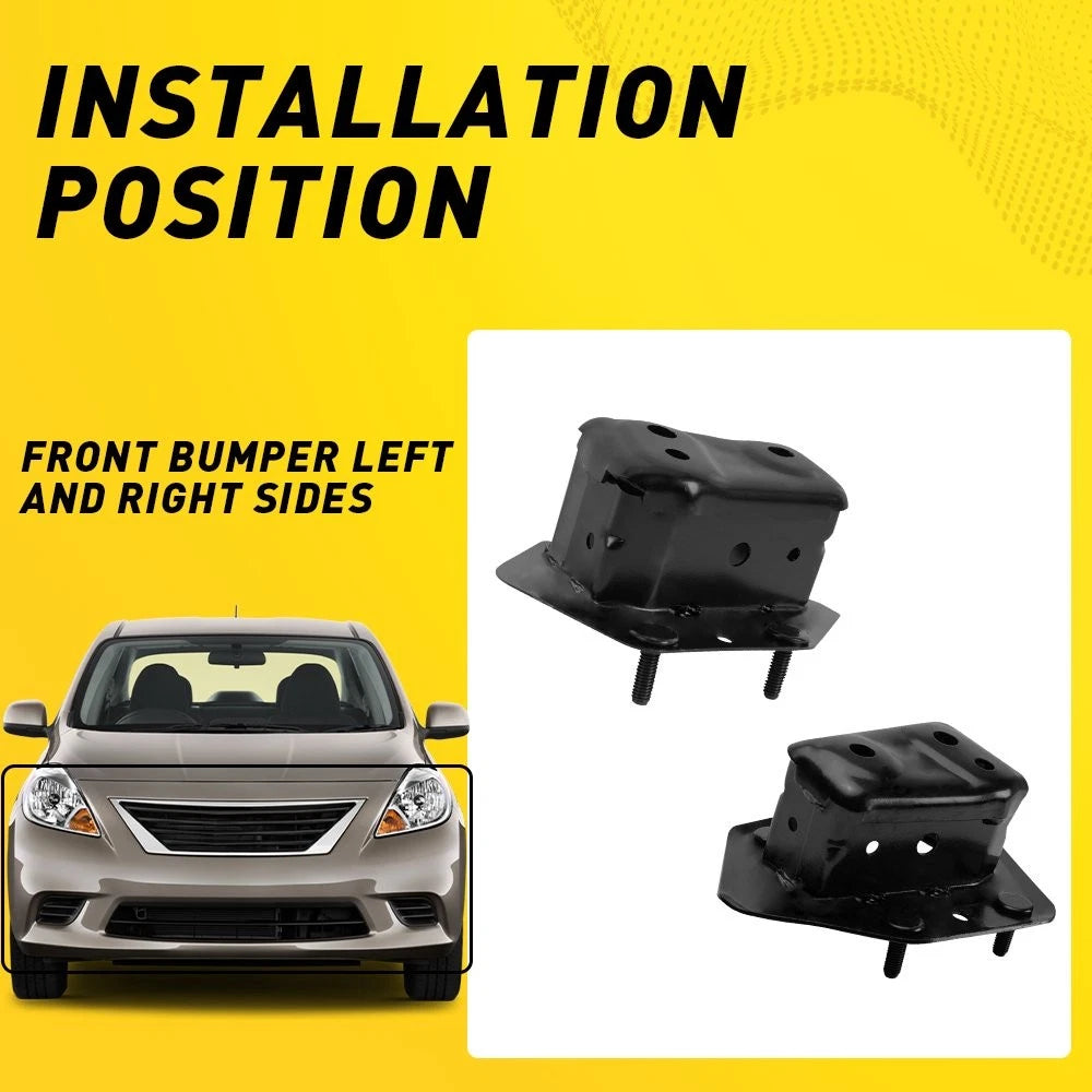 Pair Front Bumper Support Brackets for Nissan Versa EV (2012–2019)