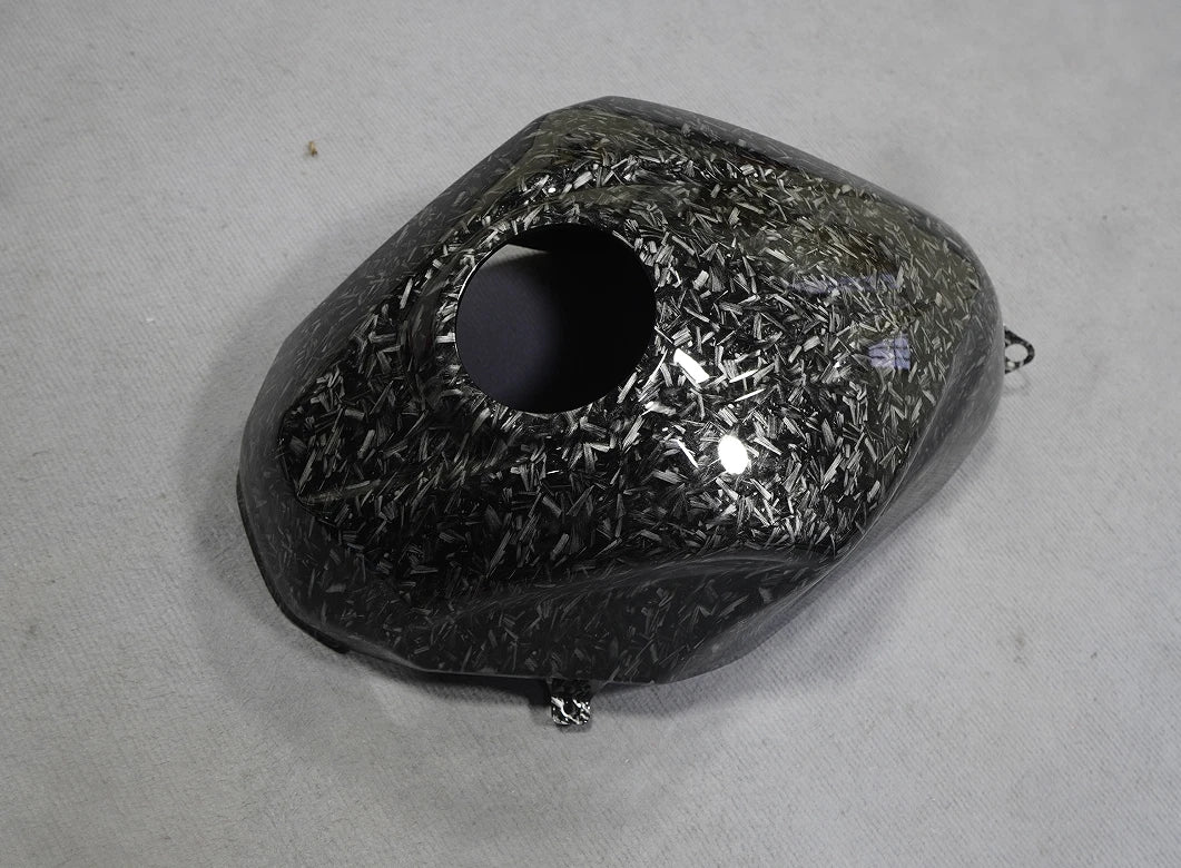 Forged Carbon Fiber Fuel Gas Tank Cover for Kawasaki Ninja 500 (2024–2025)