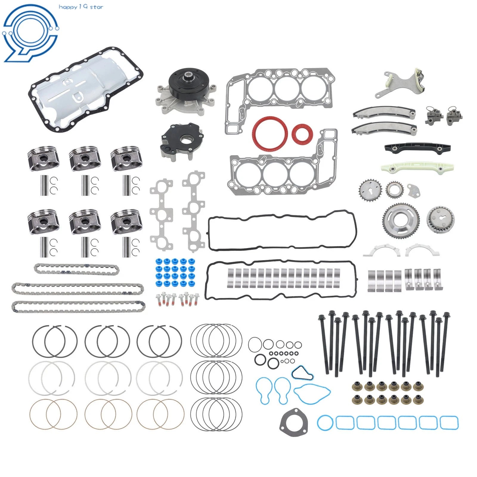 Engine Rebuild Kit for Jeep Dodge Ram Durango Dakota (2005–2012) 3.7L