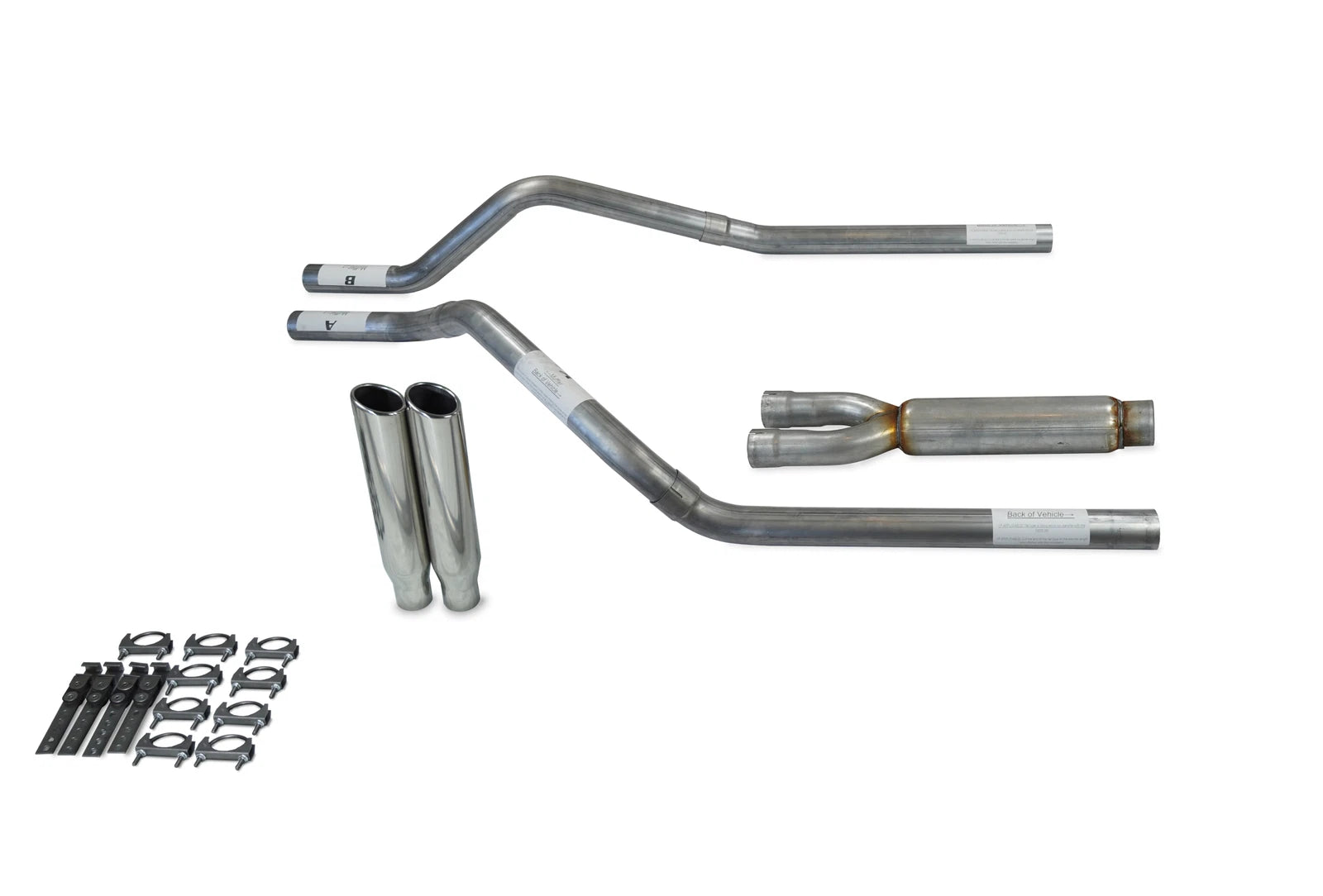 2.5" Dual Exhaust Kit for GMC Jimmy (1995–1999) - Glasspack Clamp On Tip