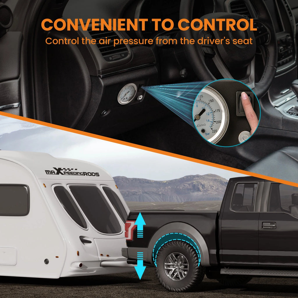 Air Compressor Suspension Springs Controller Kit for Vans Pickups (Universal)