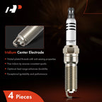 Set of 4 Iridium Platinum Spark Plugs for Chevrolet Spark (2016–2020)