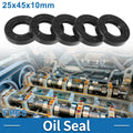 Set of 5 Oil Seal Rings for Rotary Shaft 25x45x10mm Nitrile Rubber