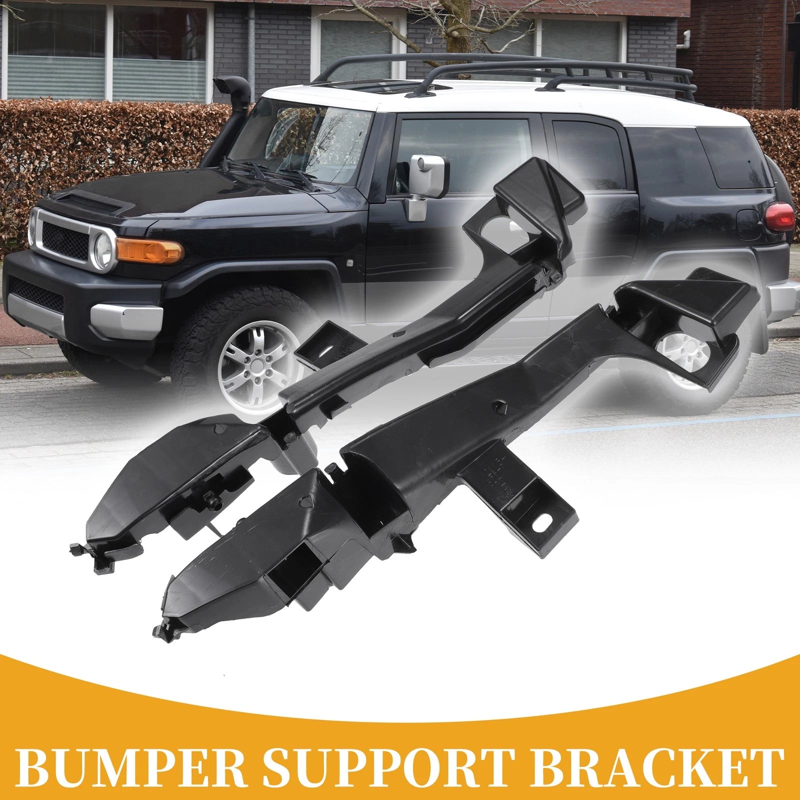 Set of 2 LH RH Front Bumper Support Brackets for Toyota Cruiser (2003–2008)