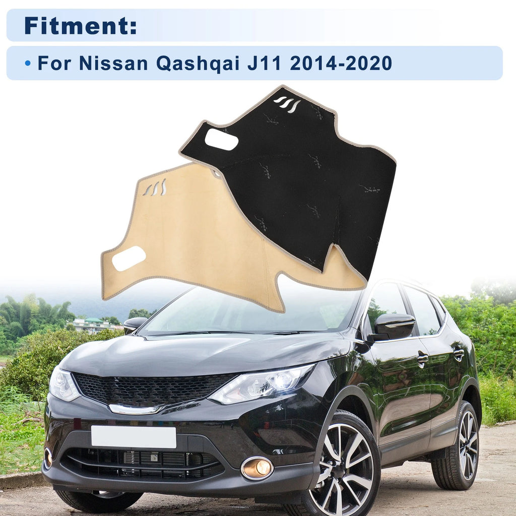Dash Cover for Nissan Qashqai J11 (2014–2020) Without HUD Flannel Beige