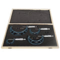 Set of 2 Outside Micrometers for Machinists (0-4"/0.0001")