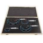 Set of 2 Outside Micrometers for Machinists (0-4"/0.0001")