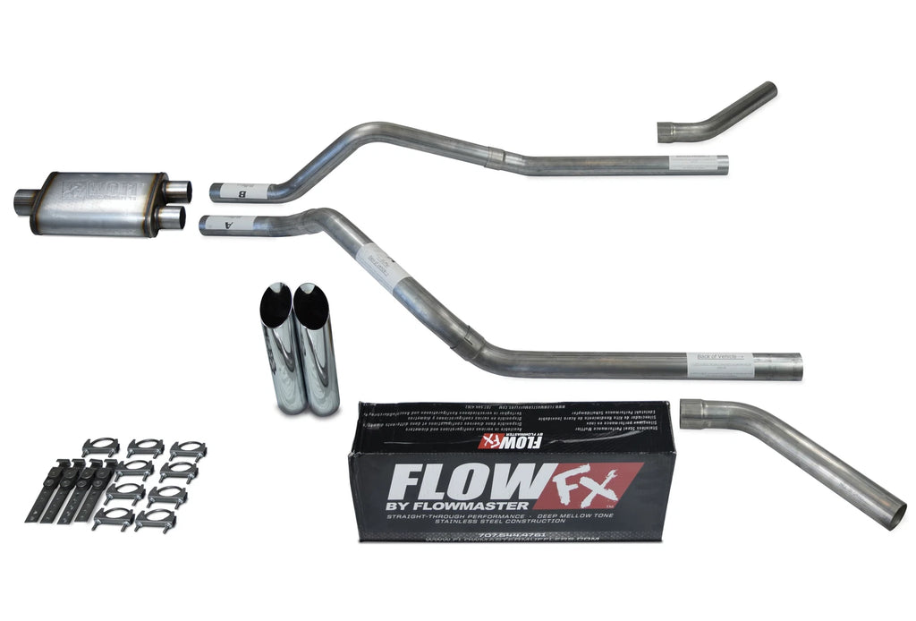 Dual Exhaust Kit for GMC Jimmy (2000–2004) - 2.5" Flowmaster Flow FX Slash Tip
