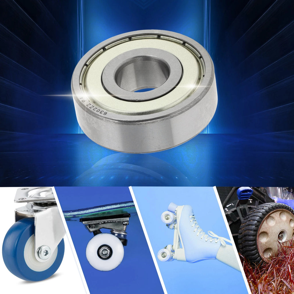 6302ZZ Deep Groove Ball Bearing for Scooter Skateboard Wheel (P4, 15x42x13mm)
