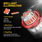 2X CANBUS Red 3157 LED Strobe Brake Tail Light Bulbs for EOB