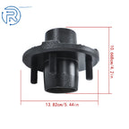 Pack of 2 Trailer Axle Kits with 4 on 4" Bolt Idler Hub & Bearing