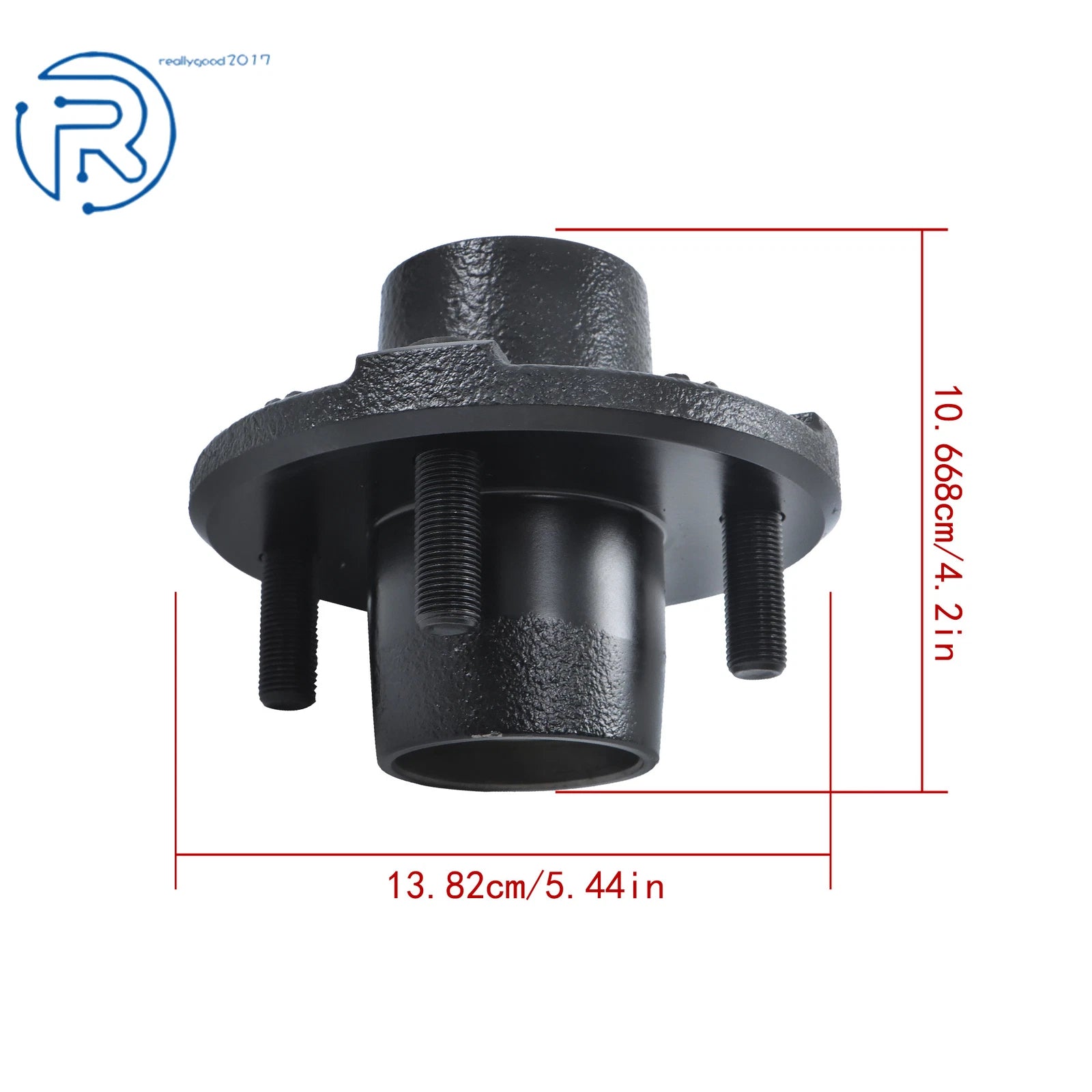 Pack of 2 Trailer Axle Kits with 4 on 4" Bolt Idler Hub & Bearing