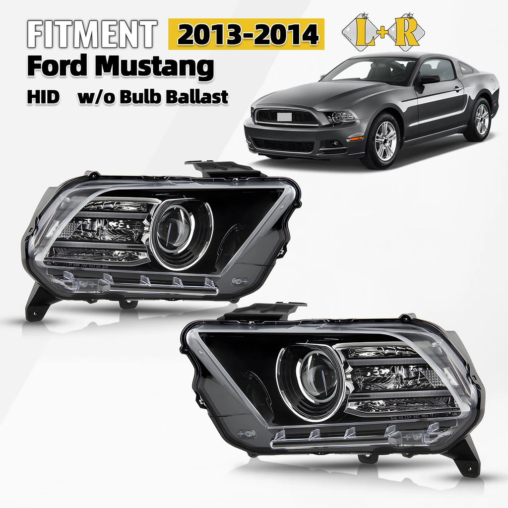 HID/Xenon Headlight Set for Ford Mustang (2013–2014) Left+Right