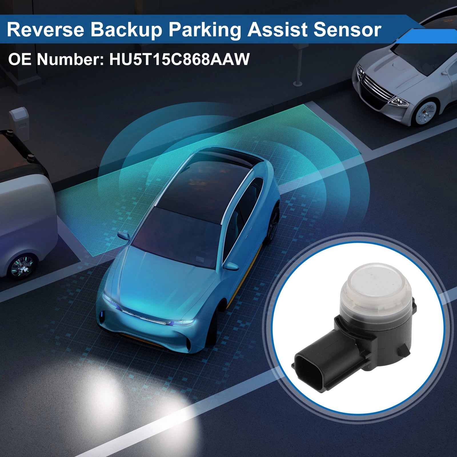 1Pc Reverse Backup Parking Sensor for Ford Edge (2019–2024) No.HU5T15C868AAW