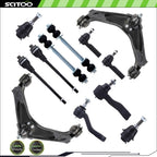 12Pcs Control Arm Ball Joint Sway Bar Tie Rod Kit for Chevrolet Silverado (2001–2010)