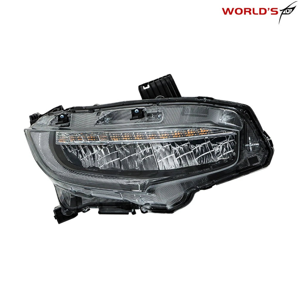 RH LED Headlight for Honda Civic (2016–2021) Clear Lens Chrome