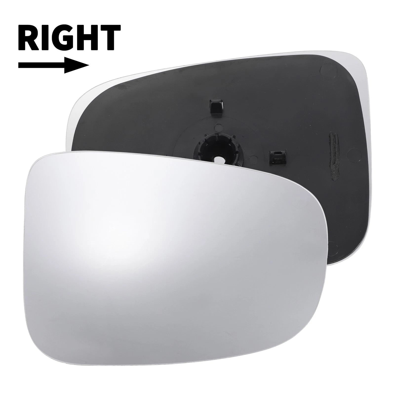 Right Side White Mirror Glass for Ford Transit (Convex, Non-Heated)