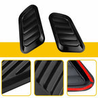 Air Flow Intake Hood Scoop Vent Cover Set Universal Black