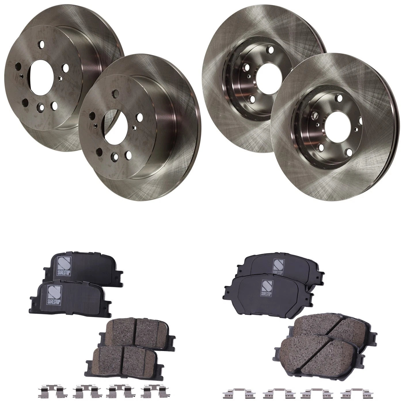 Brake Disc and Pad Kit for Toyota Camry (2002–2006) Front and Rear
