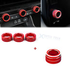 Red AC Knob Control Navigation Switch Ring Cover for Honda Civic CR-V (2023–2024)