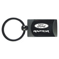 Gun Metal Two-Tone Rectangular Keychain for Ford F-150 Raptor