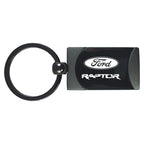 Gun Metal Two-Tone Rectangular Keychain for Ford F-150 Raptor