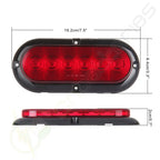 8x Stop/Turn/Tail Brake Reverse Light Flange Mount for Truck Trailer