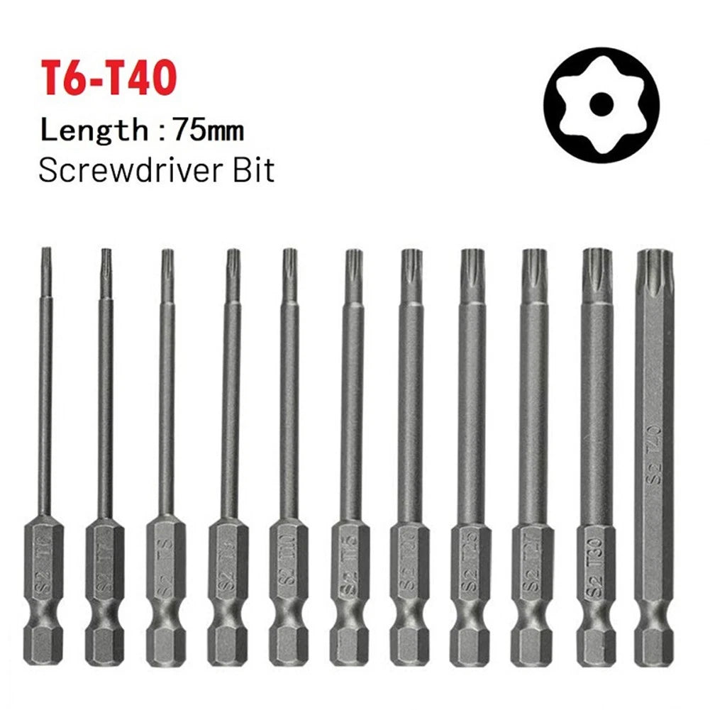 Screwdriver Bit Set for Household Use (Alloy Steel, Magnetic Head)