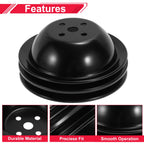 2 SWP Double-Groove Short Water Pump Pulley for Chevy Big Block (396–454)