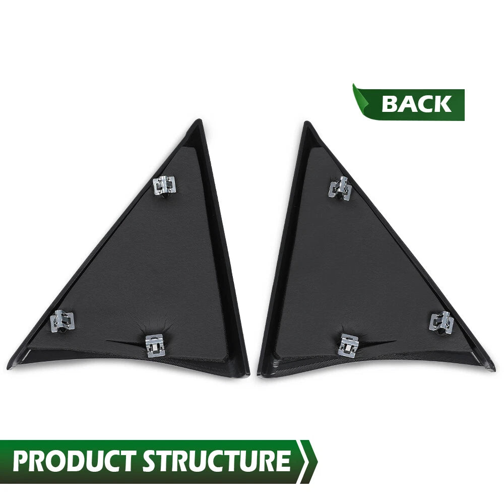 Set of 2 Front Door Upper Trim Panels for Chevy Silverado GMC Sierra
