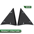 Set of 2 Front Door Upper Trim Panels for Chevy Silverado GMC Sierra