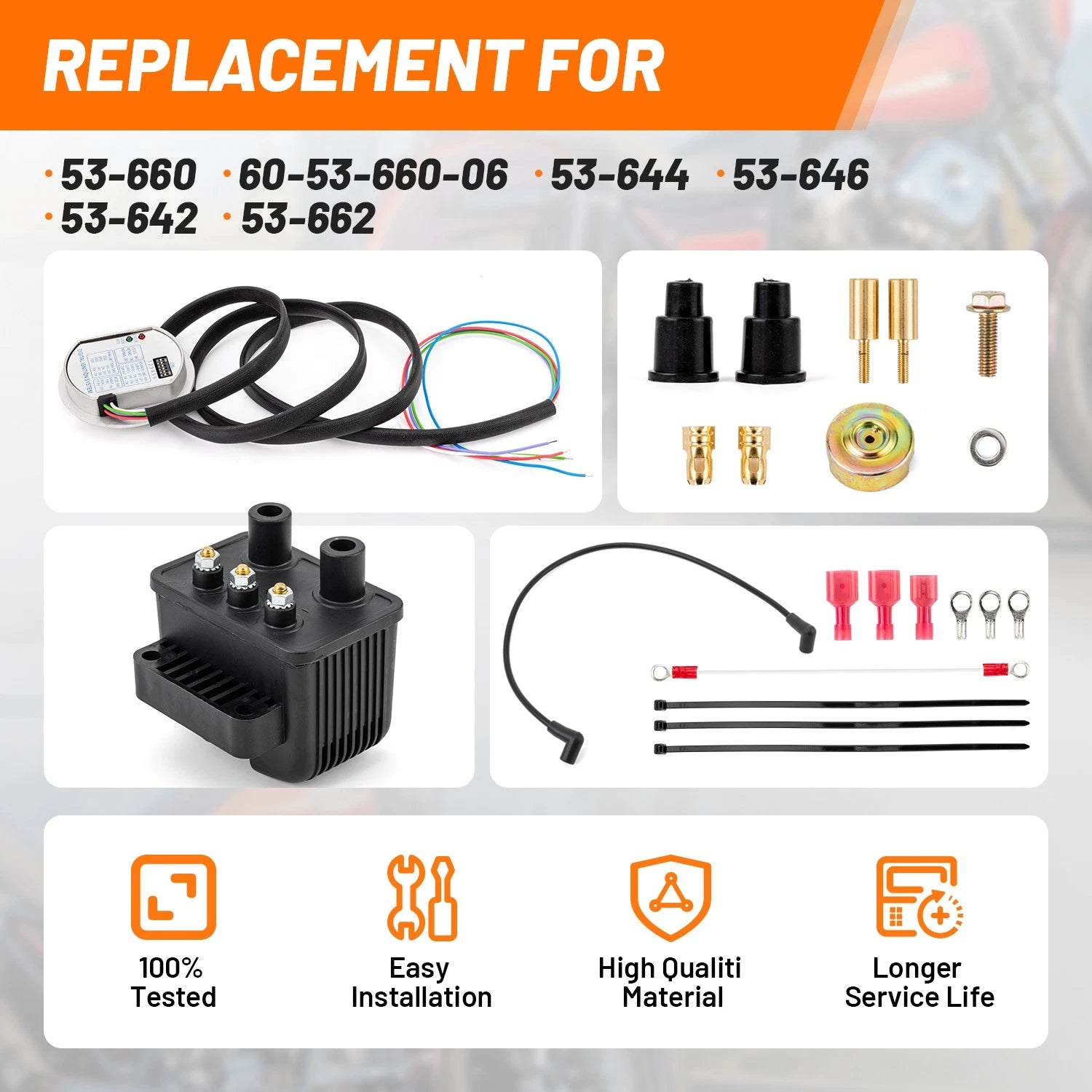 Single Fire Programmable Ignition Kit for Big Twin Evo (53-660, 53-644)