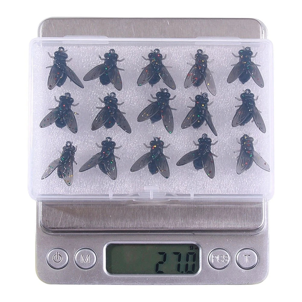 12pcs Silicone Housefly Lure Set for Trout Fishing