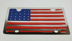 Metal Vanity License Plate Tag with USA 3D Flag for Universal Fit (Any Year)