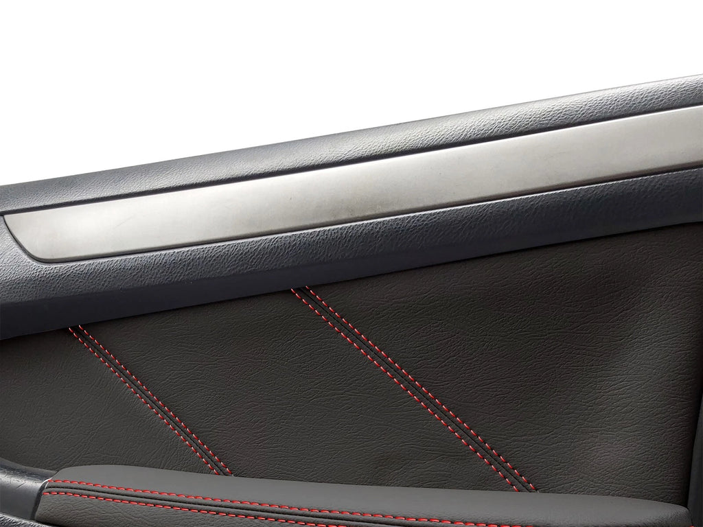 Front Insert Door Panel for Toyota 4Runner (2003–2009) Red Stitch PVC Leather
