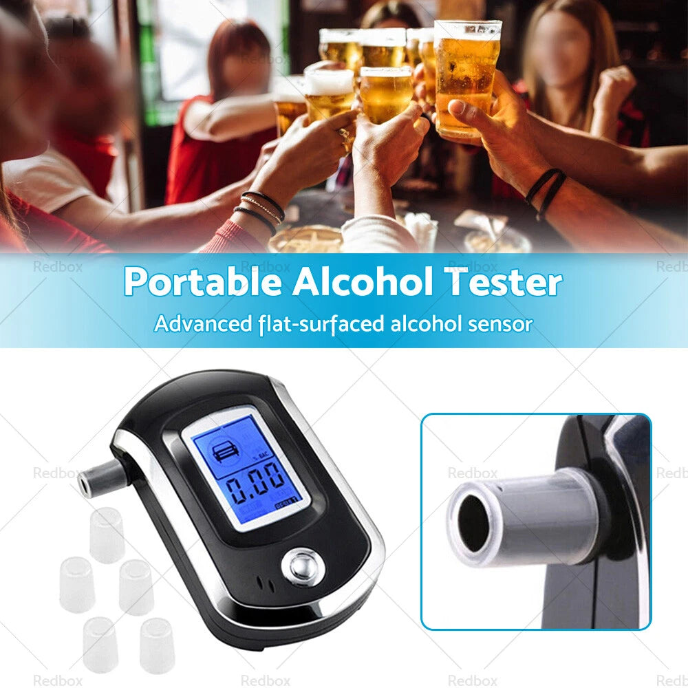 LCD Breath Tester for Universal Use (Portable Digital Alcohol Breathalyser)